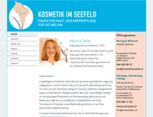 Tablet Screenshot of kosmetikimseefeld.ch